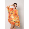 2016 nouveau design chiffon imprimé Long Beach Dress Cover Up Beach Dress